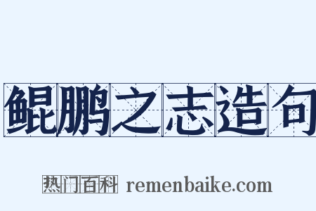 鲲鹏之志造句是什么意思的图片